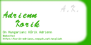 adrienn korik business card